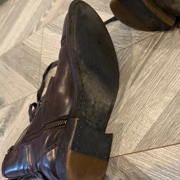 John Varvatos Brown Leather Boots - Picture 8 of 9